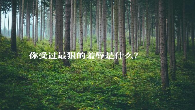 你受过最狠的羞辱是什么？